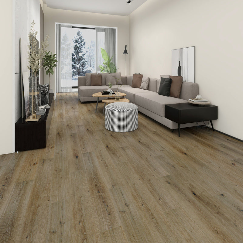SPC Laminate Waterproof Flooring Twilight Mist - 0.22" Thickness, Enhenced Bevel - 1.5mm Pad Attached-Super protect - DC Collection room view