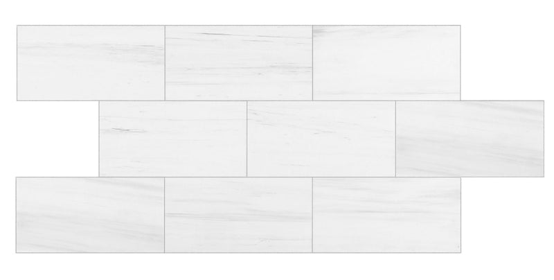 Bianco Dolomite Classic Marble Polished Floor Wall Tile black grouted top view