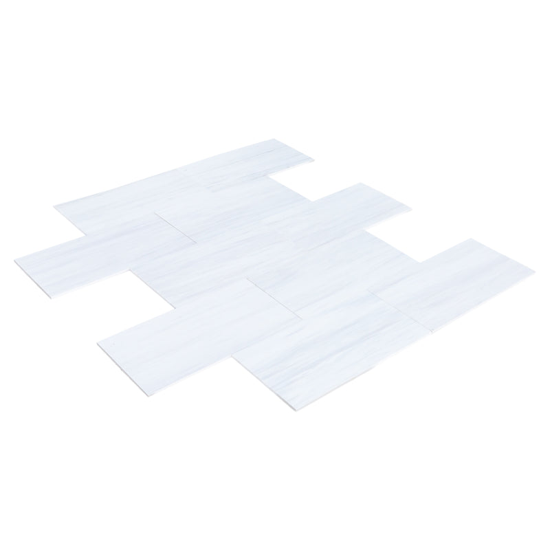 Bianco Dolomite platinum Marble Polished Floor Wall Tile angle view