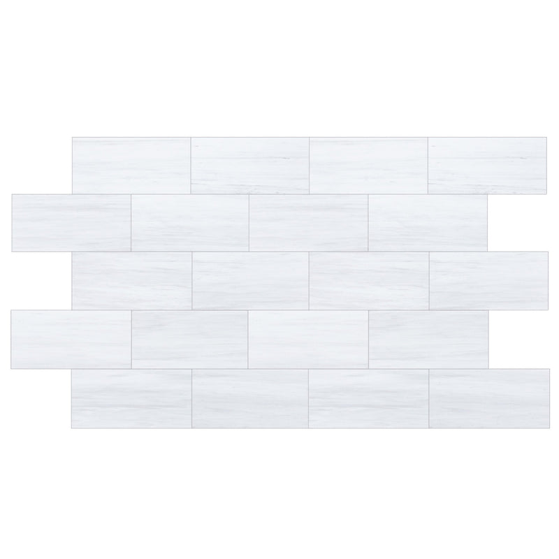 Bianco Dolomite platinum Marble Polished Floor Wall Tile top view gray grouted