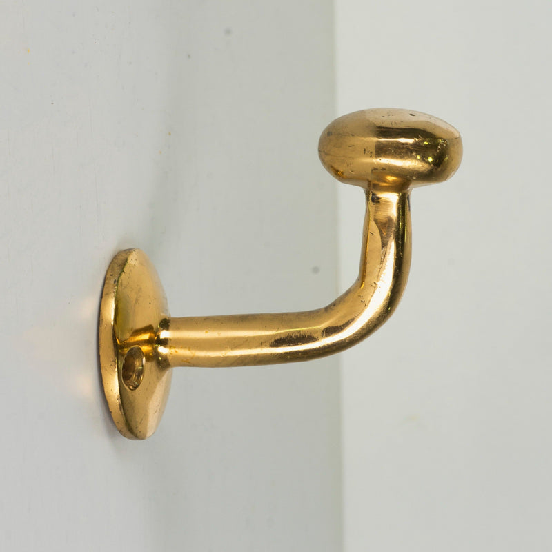 Handcrafted Unlacquered Solid Brass Wall Hooks
