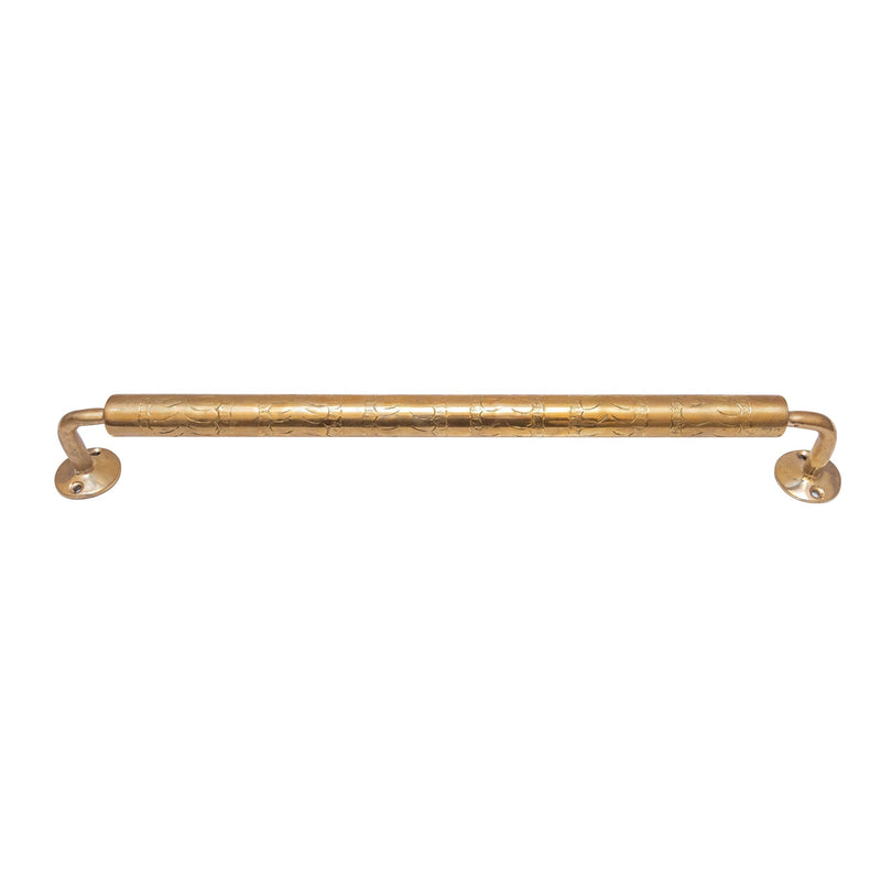 Engraved Solid Brass Towel Bar For Bathroom