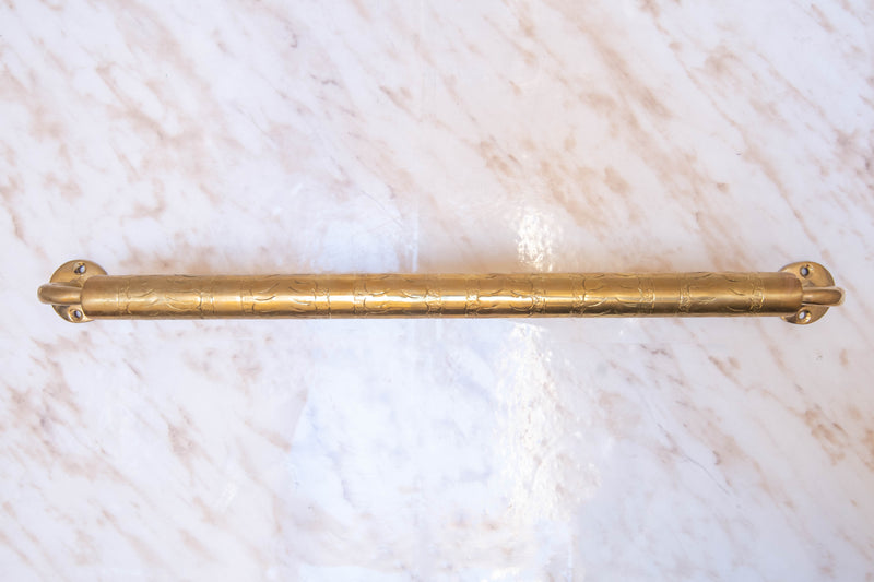 Engraved Solid Brass Towel Bar For Bathroom
