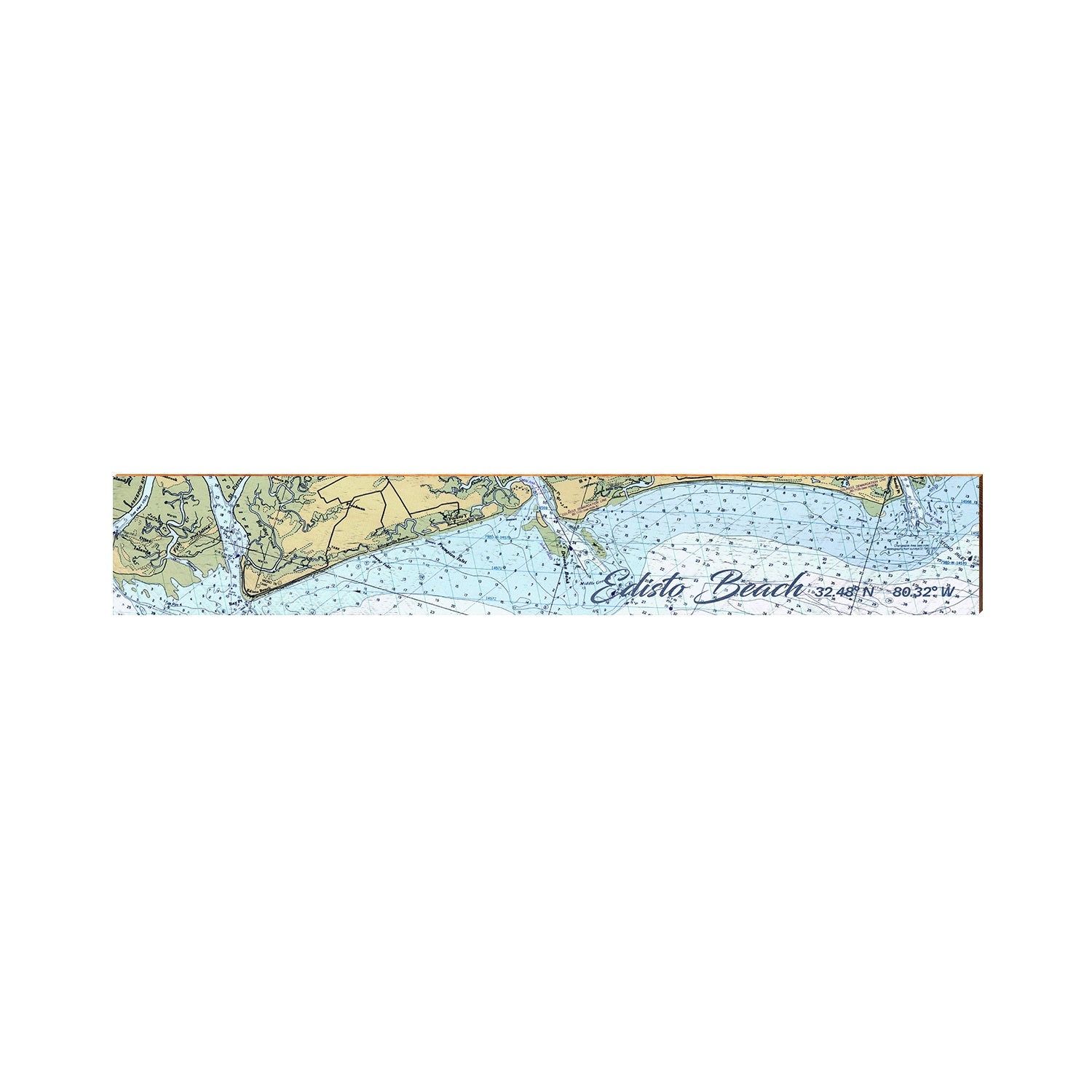 Edisto Beach NOAA Chart Map Real Wall Art Print Wall Art Print on