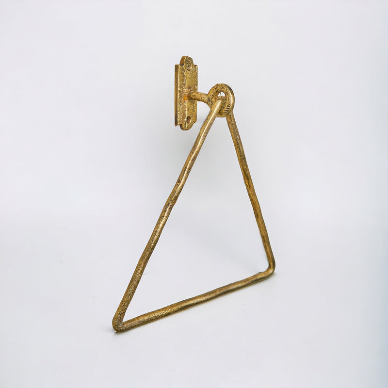Solid Brass Wall Mounted Triangular Hand Towel Holder For Bathroom