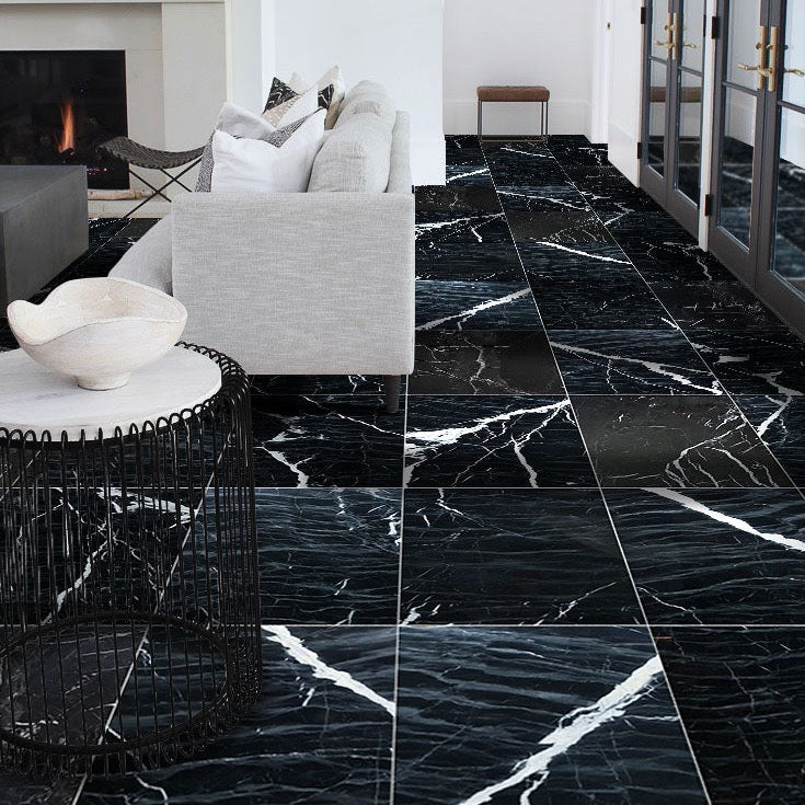 alexandrette-black-marble-32x32-polished-installed-living-room-floor