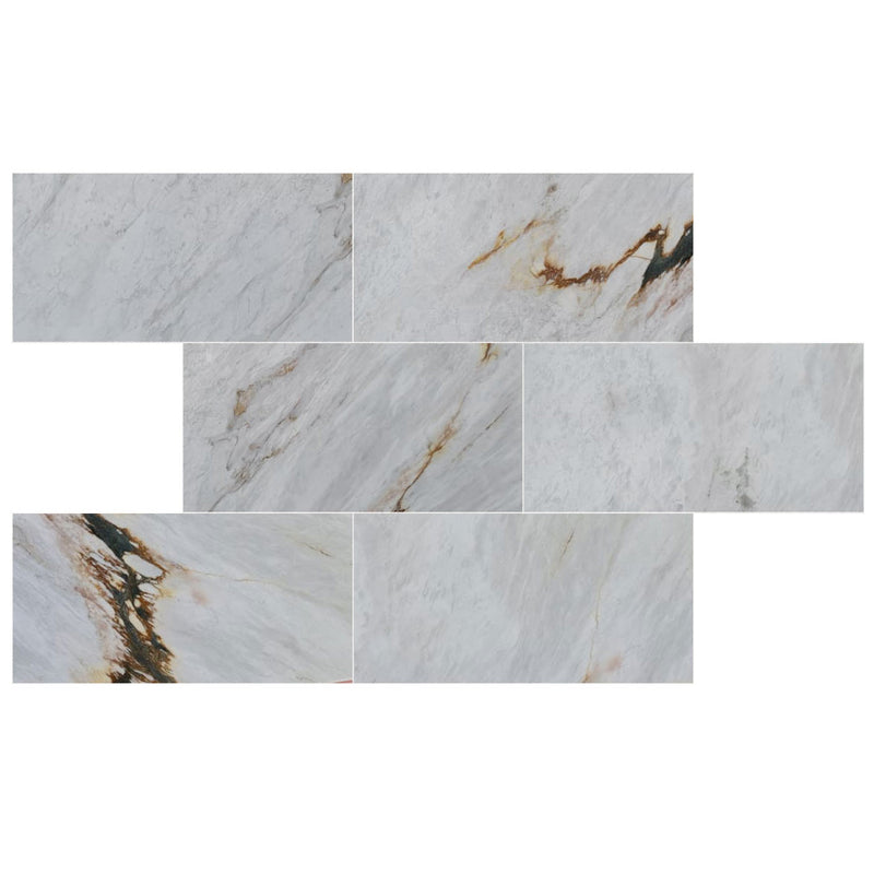 alpina white marble 24x48 polished top multiple view