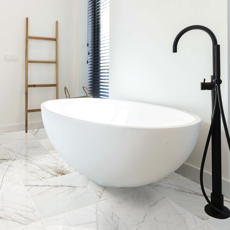 bianco rigata white exotic marble 24x24 polished installed bathroom floor white bathtub square