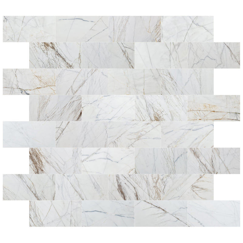bianco rigata white exotic marble 24x48 polished top multiple view