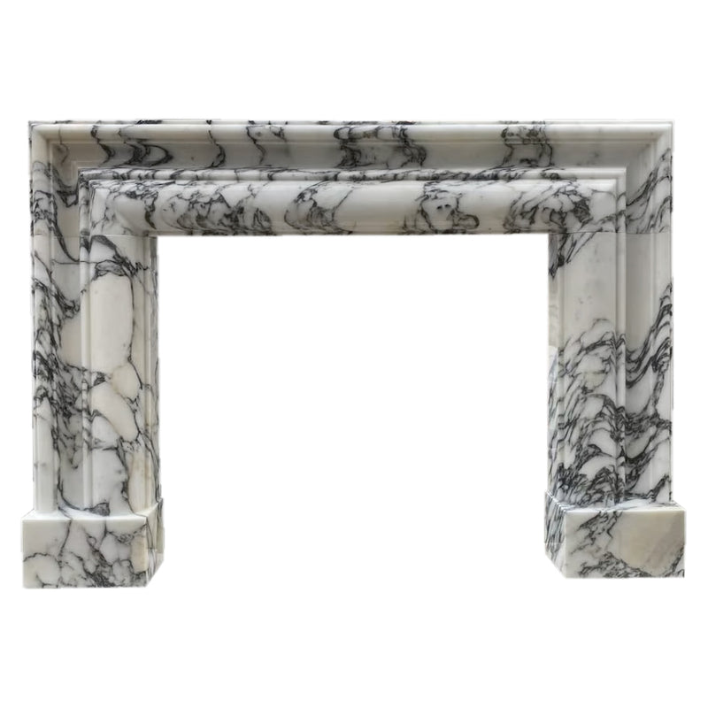 Calacatta Viola Marble Hand-carved Fireplace Mantel Polished (W)16.5" (L)61" (H)52" front view