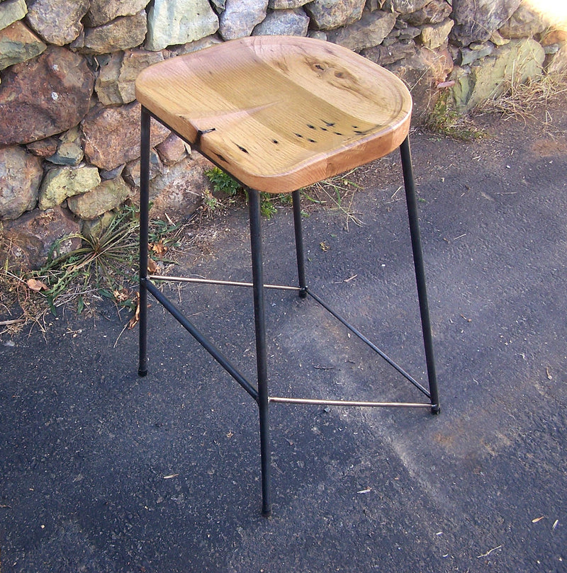 Spinnaker Bar Stools, Counter Stools, Counter Height Stool, Kitchen Stools, Tractor Seat Stool, Reclaimed Wood Bar Stool, Industrial Stools