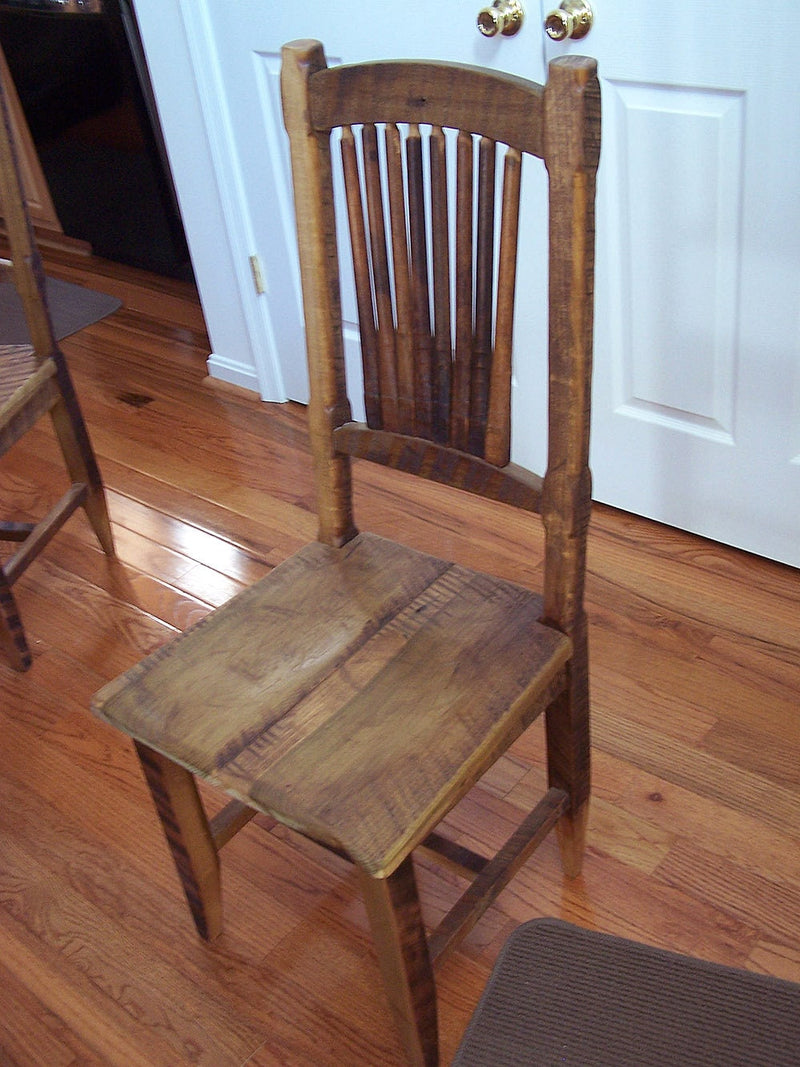 Rustic Dining Chair, Wood Dining Chair, Reclaimed Wood Chair, Barn Wood Chair, Spindle Back Chair, Back To School Oak Chair, Country