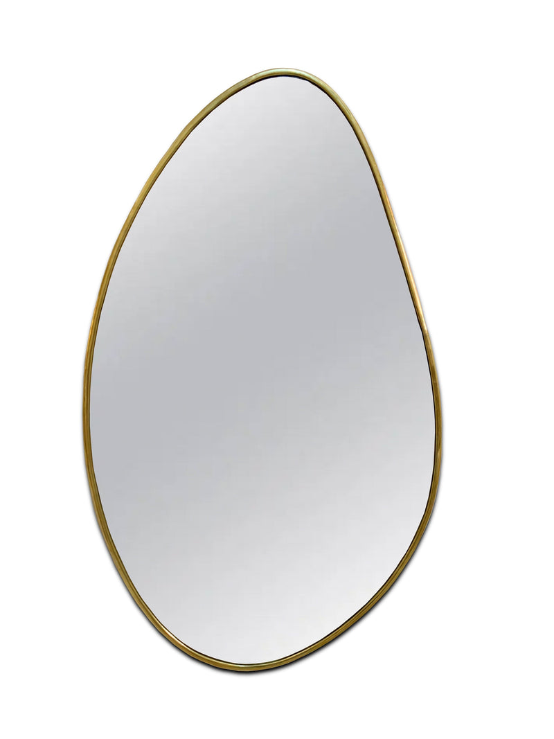 Handmade Asymmetrical Brass Mirror | Unique Home Decor | Artistic Wall Hanging Mirror