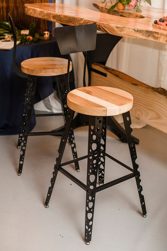 Effervescent Modern Stool, Bar Stools With Backs, Farmhouse Counter Stools, Counter Height Stool, Urban Counter Stool With Back