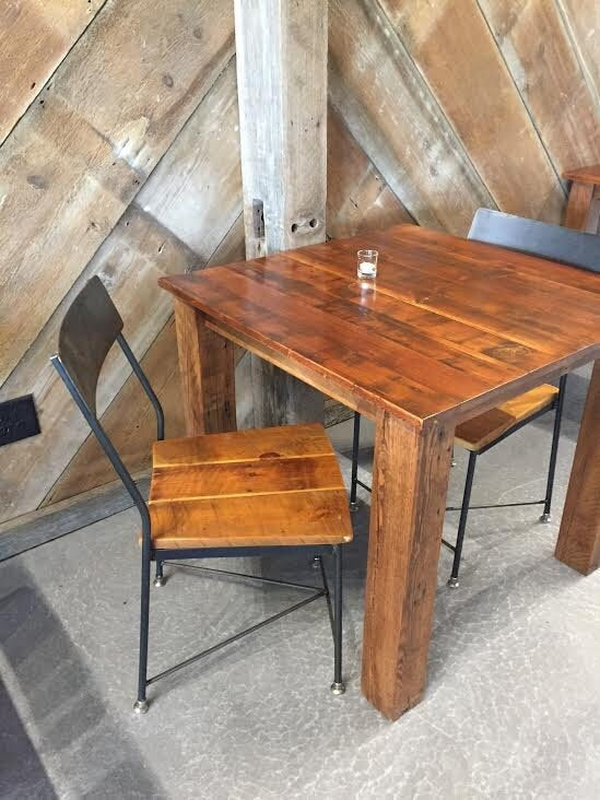 CIDER HOUSE- Reclaimed Wood Bar Stools With Back - Rustic Stools - Counter Stools - Counter Height Chairs With Back