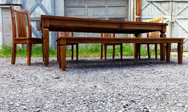 Wormy Chestnut Table, Dining Table, Farm Table, Colonial Table, American Table, Reclaimed Table