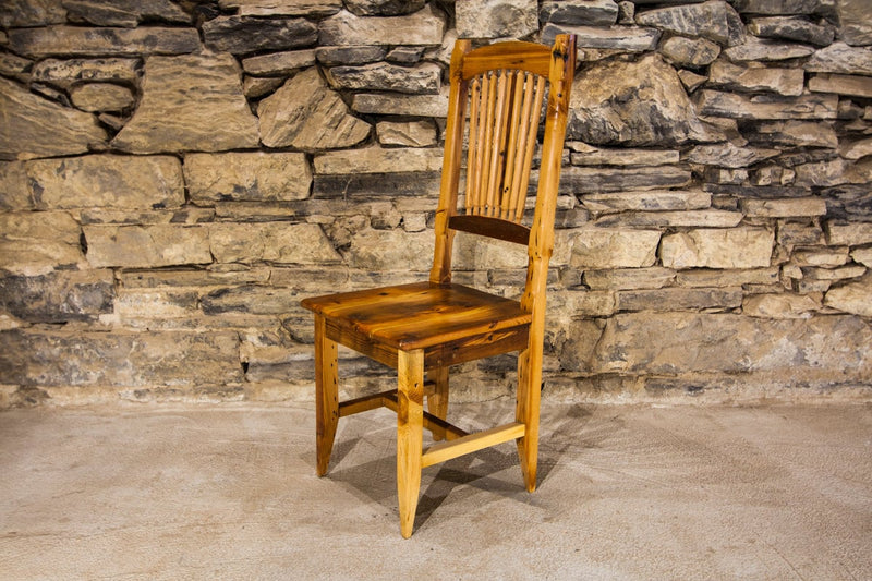 Rustic Dining Chair, Wood Dining Chair, Pine Chair, Antique Chair, Heart Pine Furniture, Vintage Style Chair, Farm Chair, Spindle Chair