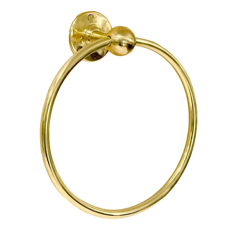 Unlacquered Brass Towel Holder Ring For Bathroom And Kitchen