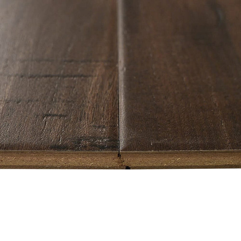 12mm laminate flooring smokey cumaru AC3 textured click-lock profile view