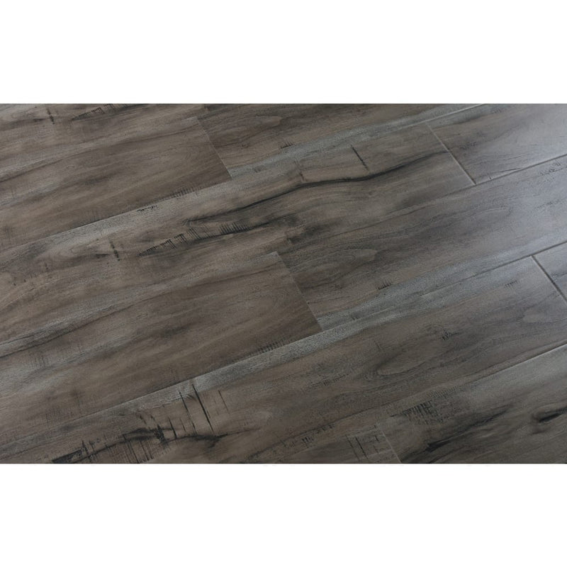 12mm laminate flooring smokey sophora AC3 textured click-lock top wide angle view