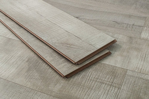 Laminate Hardwood 7.75" Wide, 72" RL, 12mm Thick Textured Summa Antique Pearl Floors - Mazzia Collection product shot tile view