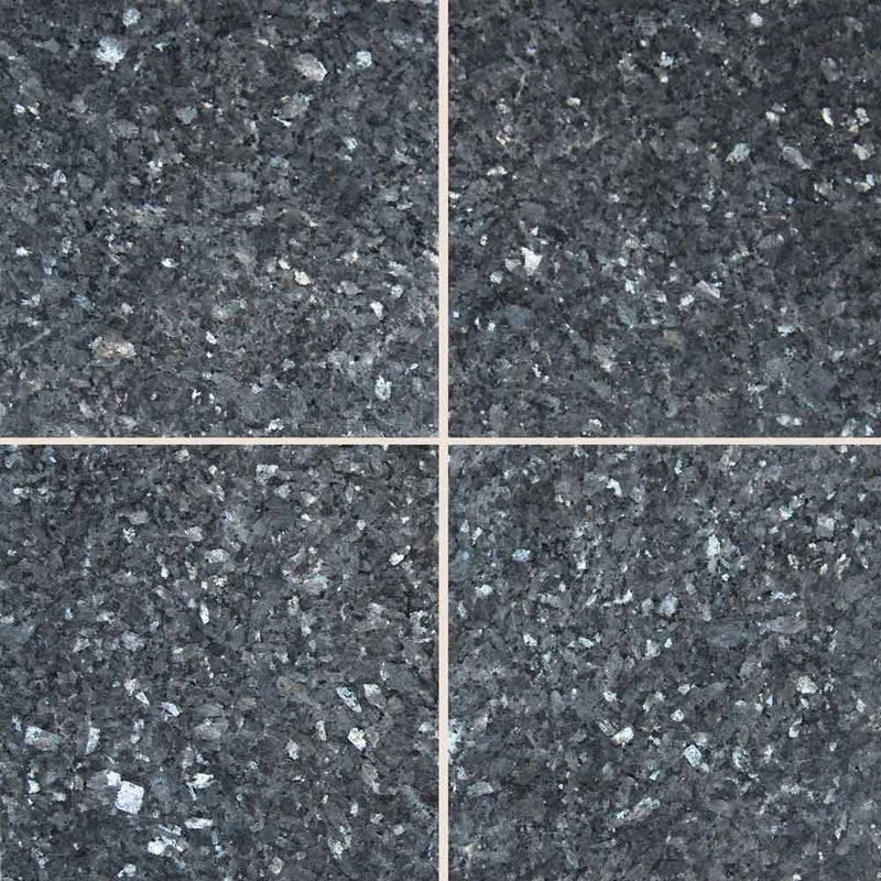 Blue pearl 12 in x 12 in polished granite floor and wall tile TBLUPRL1212 product shot top view