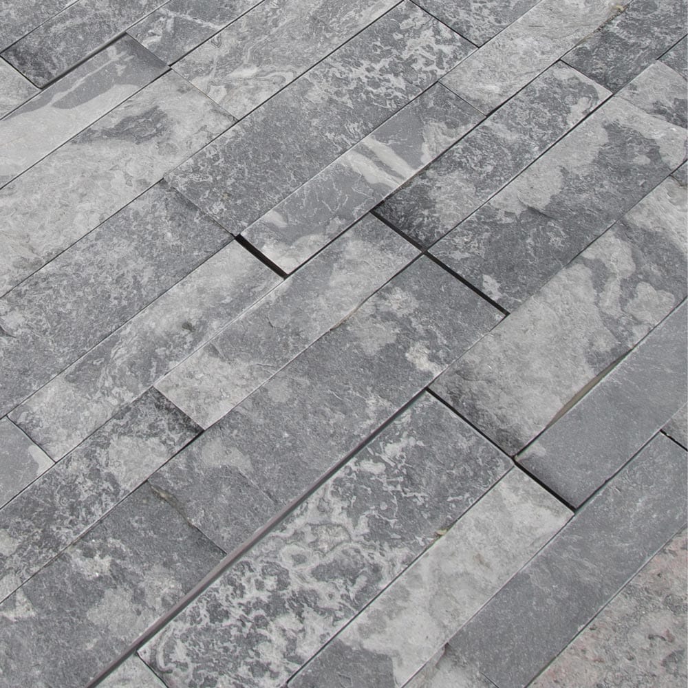 Grey Carbon Rock Split Natural Stone Tile, For Wall, Thickness