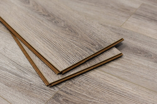 Laminate Hardwood 7.75" Wide, 48" RL, 12mm Thick EIR Marquis Lustrous Taupe Floors - Mazzia Collection product shot tile view