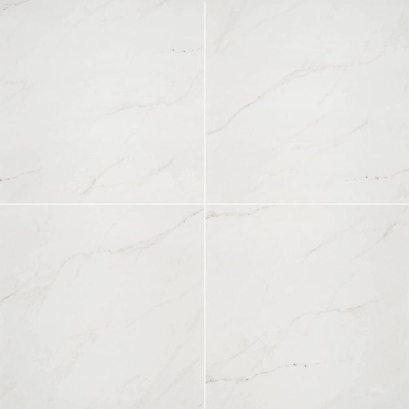 MSI aria ice 24x24 polished porcelain floor wall tile NARICE2424P product shot multiple tiles top view