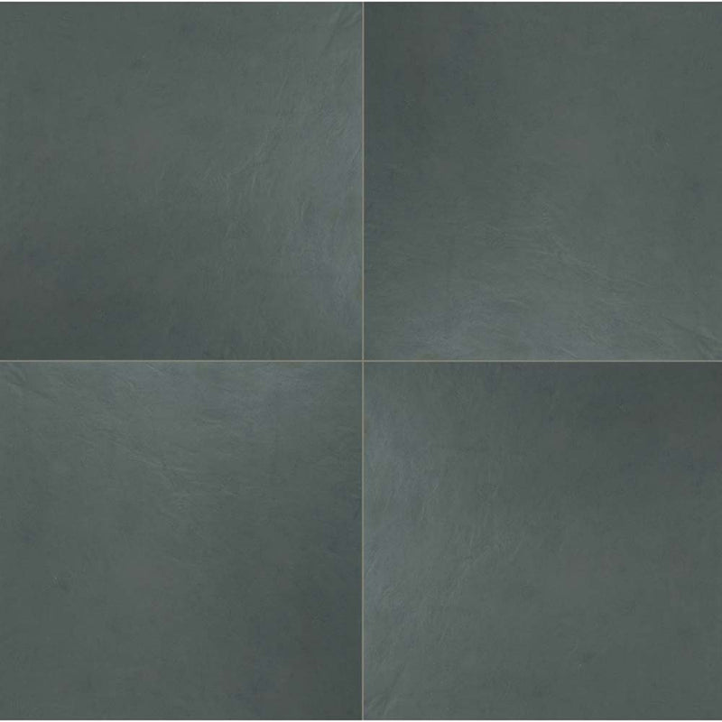 Montauk blue 12 in x 12 in gauged slate floor and wall tile SMONBLU1212G product shot multiple tiles angle top view