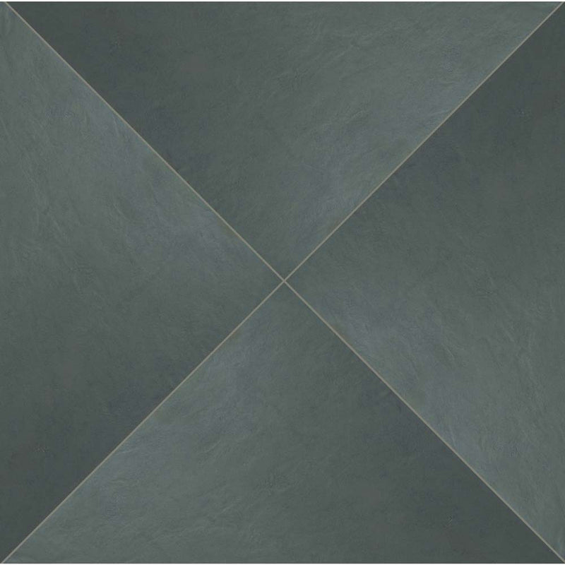 Montauk blue 16 x 16 gauged slate floor and wall tile SMONBLU1616G product shot one tile top view