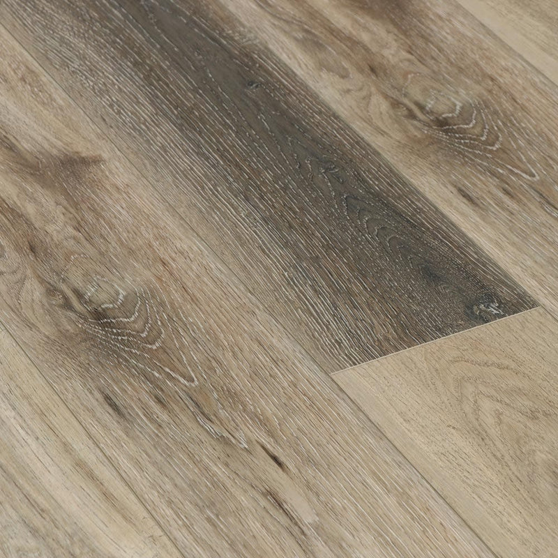 Rigid core vinyl planks 7x48 SPC almond oak 5.2mm 12mil wear layer 1520516 angle view