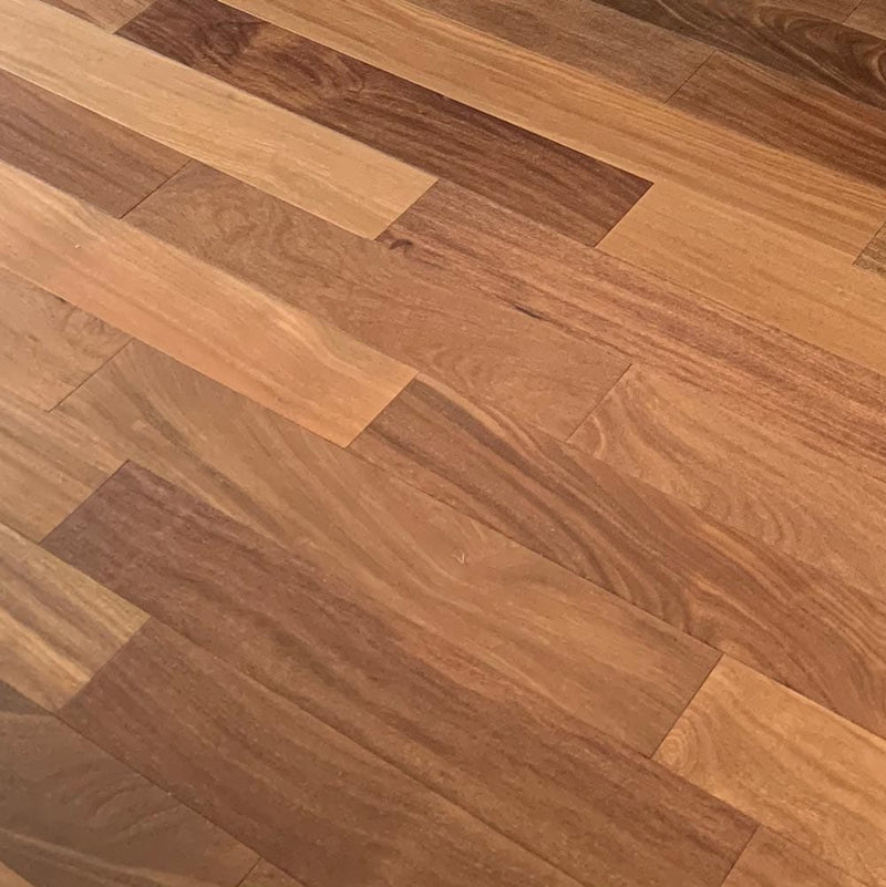 Solid Hardwood Floors Brazilian Teak Cumaru Pre-finished 5 premium Collection SHWSAC237 angle closeup