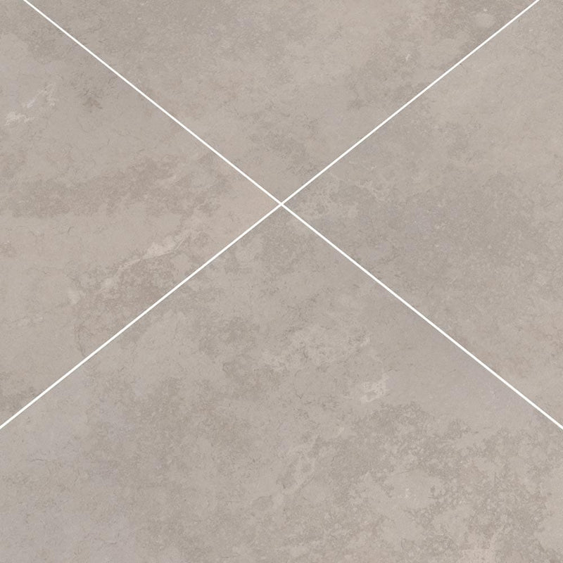 Tempest grey glazed ceramic floor and wall tile msi collection NTEMGRE1818 product shot multiple tiles angle view