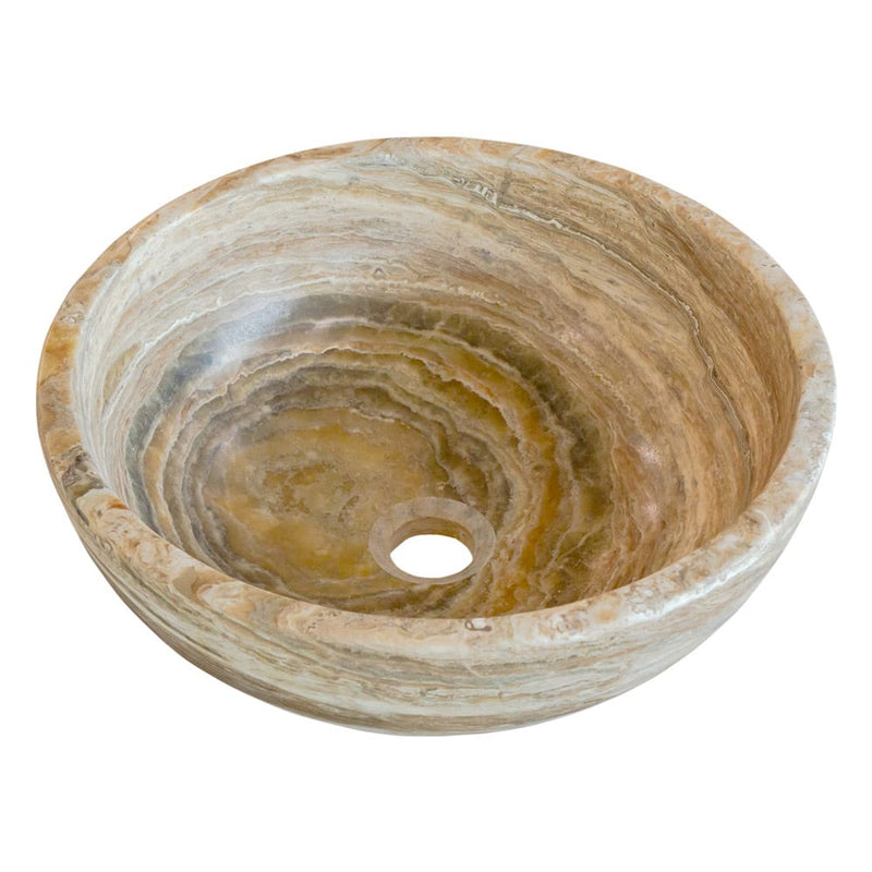 Traonyx Natural Stone Above Vanity Bathroom Sink Honed (D)16" (H)6" product shot angle view