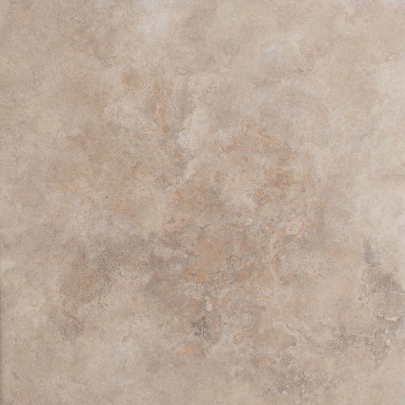 Tusany walnut 18 x 18 honed  filled travertine floor and wall tile TTWAL1818HF product shot one tile top view
