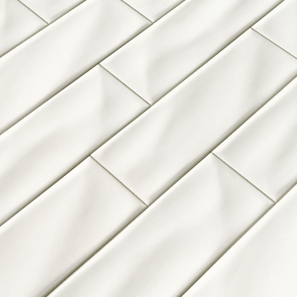 White Matte Ceramic Subway Wall Tile 4x12