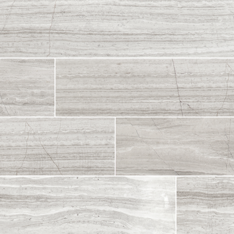 White oak honed marble floor and wall tile TWHTOAK6240.38H msi collection product shot wall view