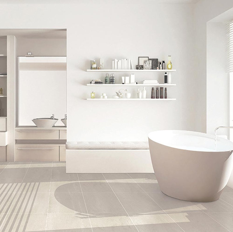 A lier white honed porcelain floor and wall tile liberty us collection porcelain floor and wall tile LUSIRG1224167 product shot bath view
