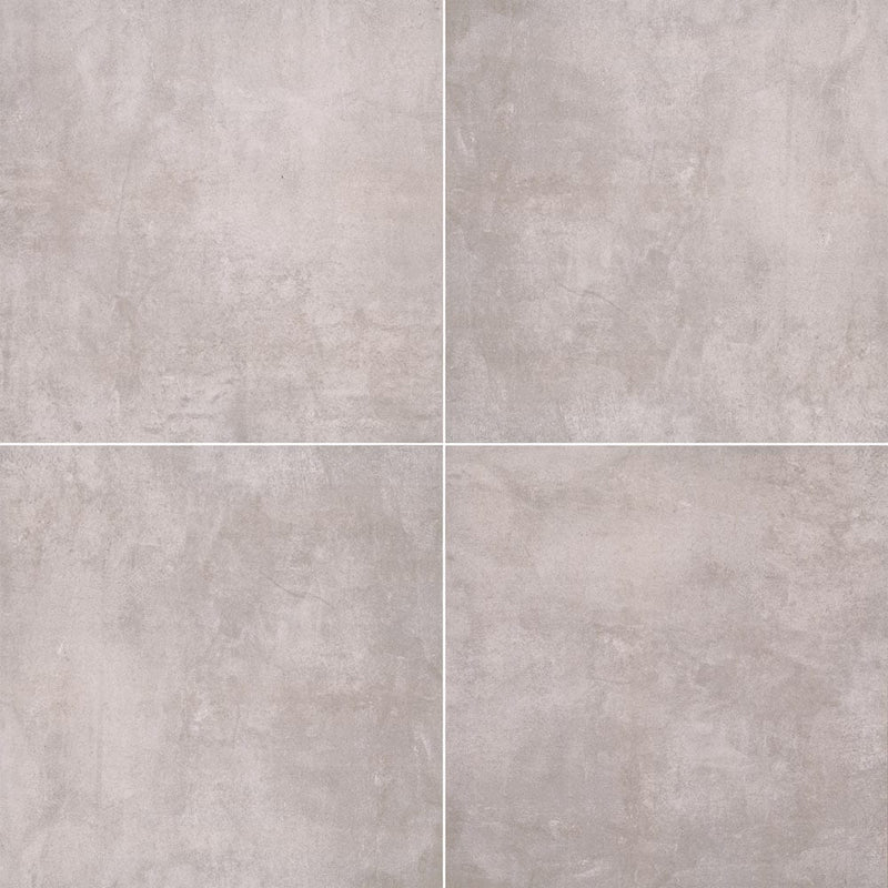 beton grey porcelain pavers 24x24in matte floor tile LPAVNBETGRE2424 multiple tiles top view