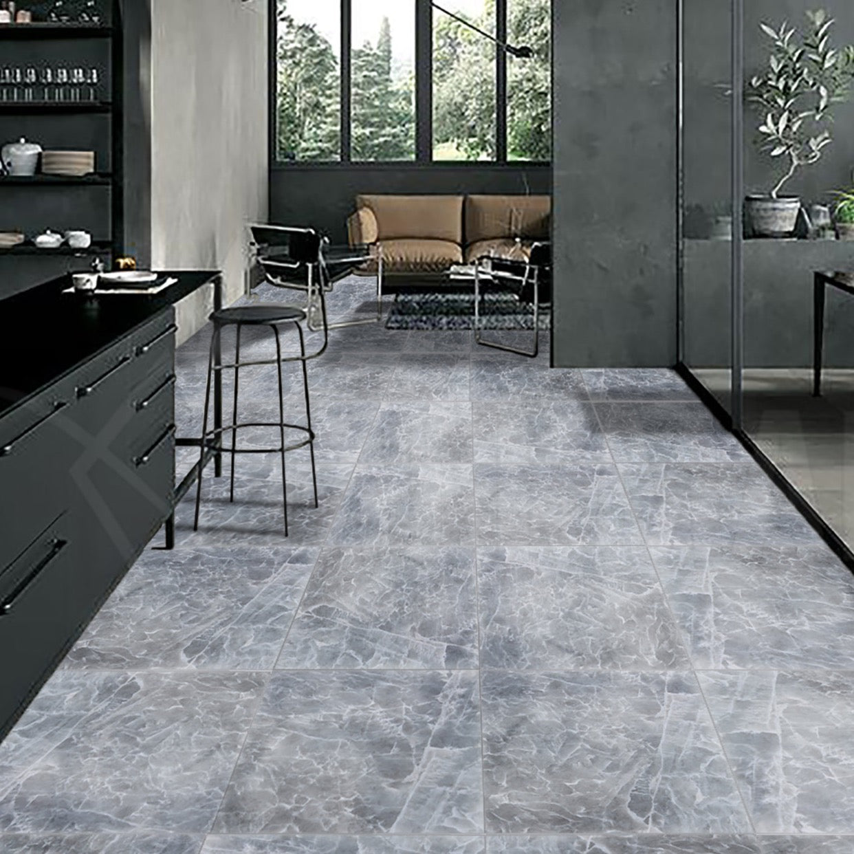Ice Gray Marble Polished Floor and Wall Tile - Livfloors Collection