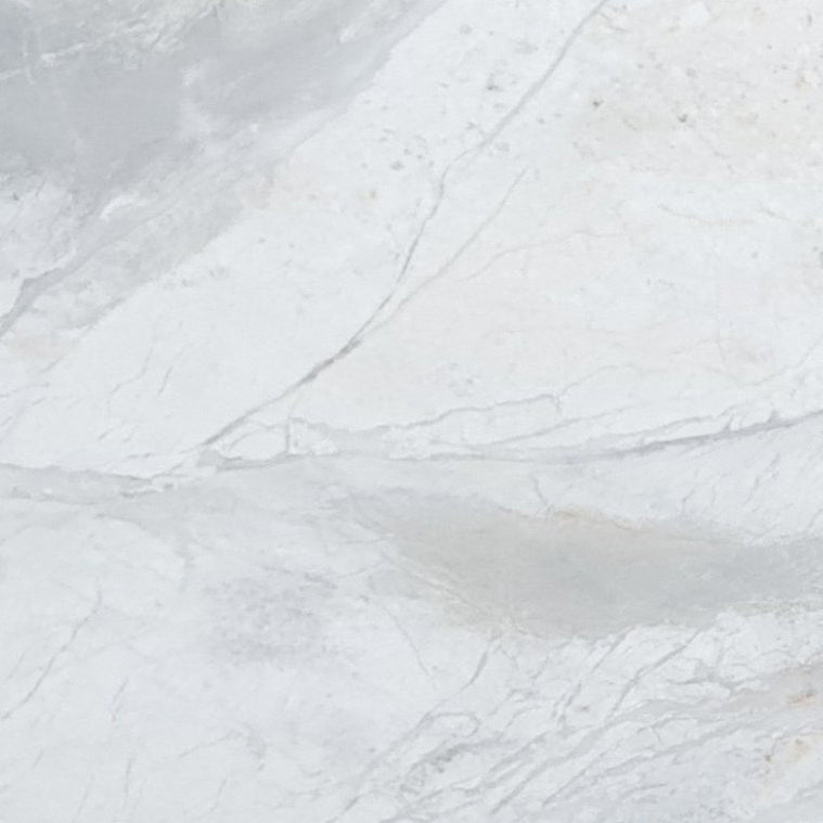 polar white marble slabs bookmatching product shot closeup view