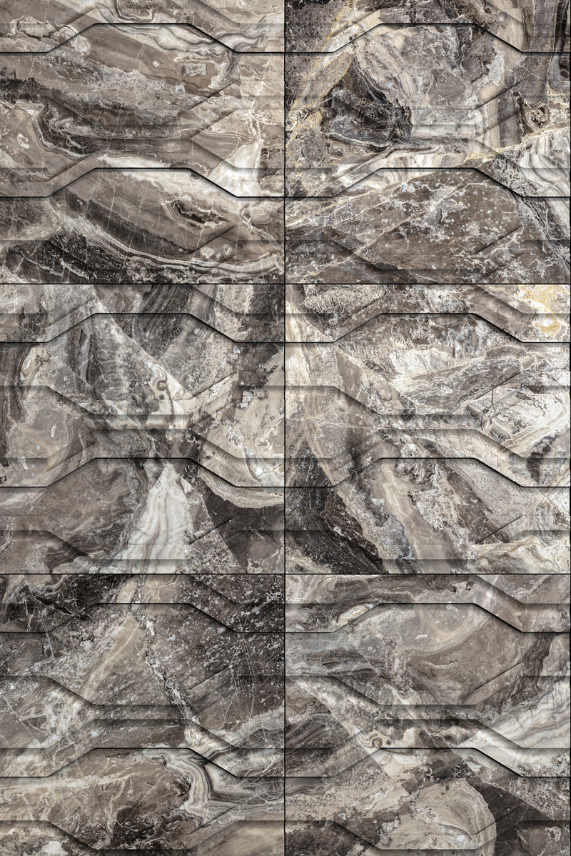 Silver Fantasy Marble Field Dimensional Stone COVE Wall Tile - Livfloors Collection