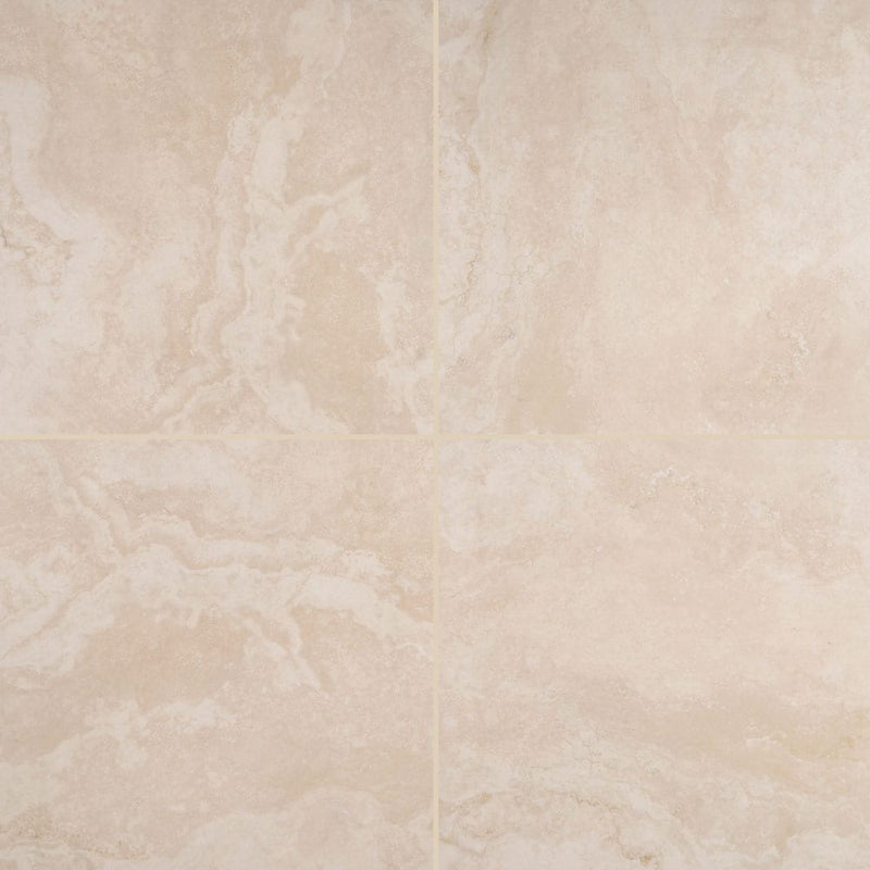 tierra ivory travertine look porcelain pavers 24x24in matte floor tile LPAVNTIEIVO2424 multiple tiles top view