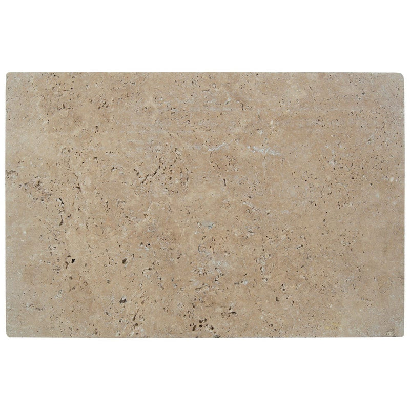 tuscany beige travertine pavers 16x24in tumbled floor tile LPAVTBEI1624T one tile top view