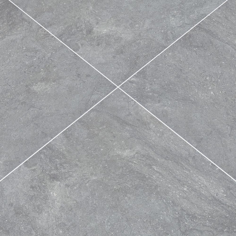 vulkon grey porcelain pavers 24x24in matte floor tile LPAVNVULGRE2424 4 tiles angle view