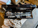 WITH DAMAGE. "Wild Pig" BBQ Tools Skewers Set  for Outdoor Cooking In a Wooden Case , 17 items.
