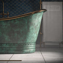 Luxury Polished Pure Brass and Green Bathtub
