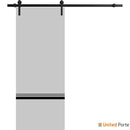 Planum 0012 Grey Barn Door and Black Rail