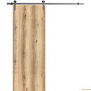 Planum 0010 Oak Barn Door and Silver Rail